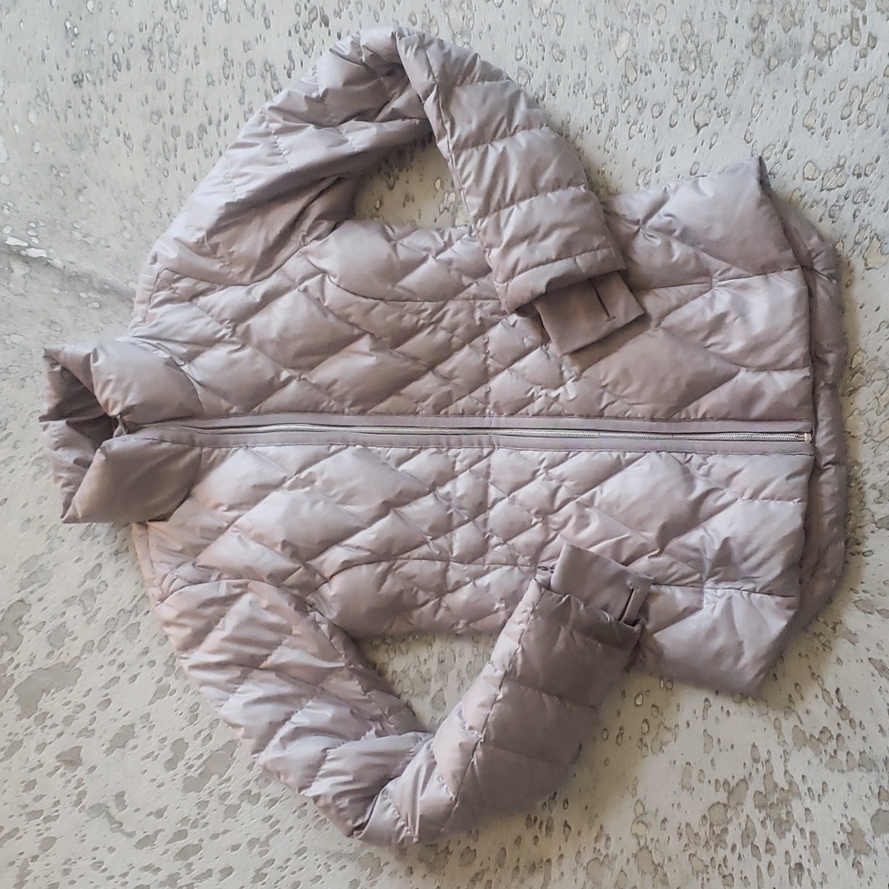 Athleta Responsible Down Jacket Pebble Gray Szxxs - image 3